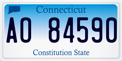 CT license plate AO84590