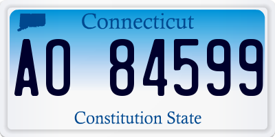 CT license plate AO84599