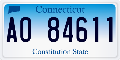 CT license plate AO84611