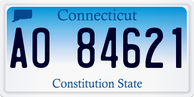 CT license plate AO84621