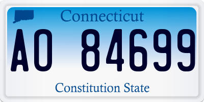 CT license plate AO84699