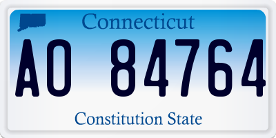 CT license plate AO84764