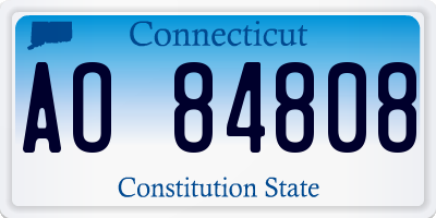 CT license plate AO84808
