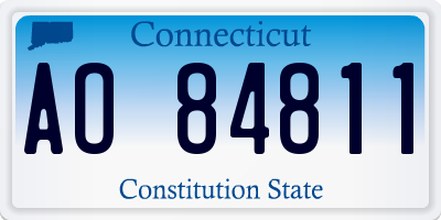 CT license plate AO84811