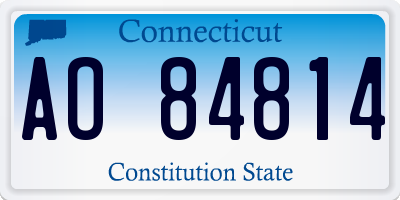 CT license plate AO84814