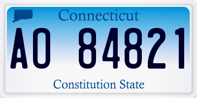 CT license plate AO84821