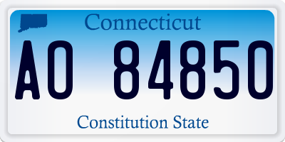 CT license plate AO84850