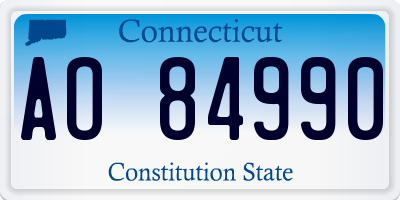 CT license plate AO84990