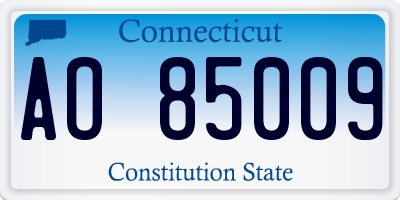CT license plate AO85009