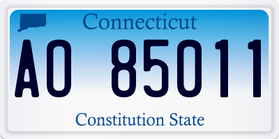 CT license plate AO85011