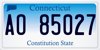 CT license plate AO85027