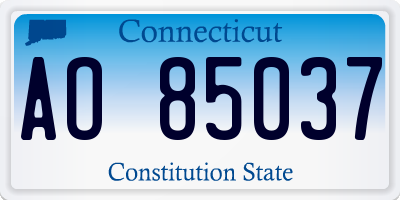 CT license plate AO85037