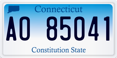CT license plate AO85041