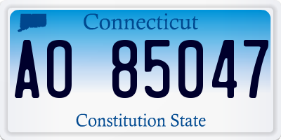 CT license plate AO85047