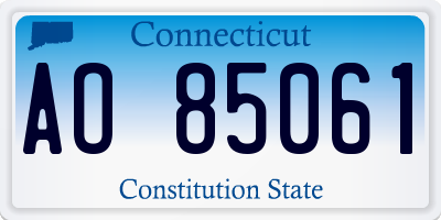 CT license plate AO85061