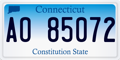 CT license plate AO85072