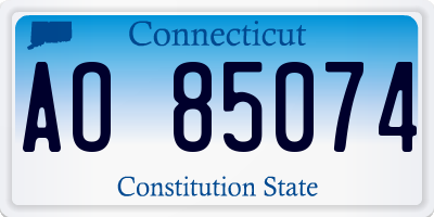 CT license plate AO85074