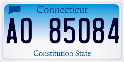 CT license plate AO85084