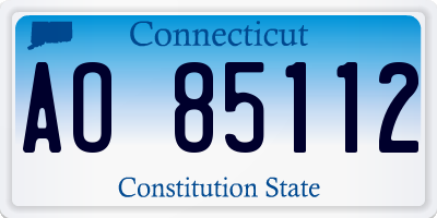 CT license plate AO85112
