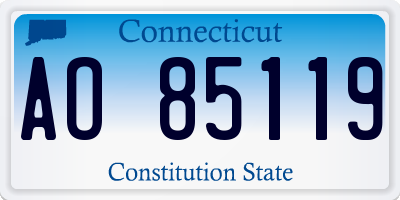 CT license plate AO85119