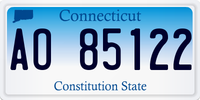 CT license plate AO85122