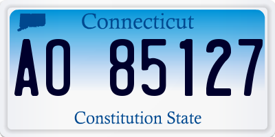 CT license plate AO85127