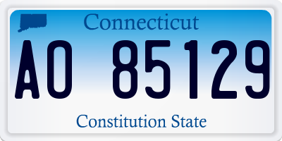 CT license plate AO85129