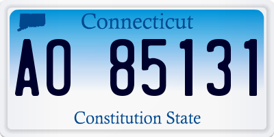 CT license plate AO85131