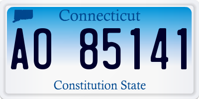 CT license plate AO85141