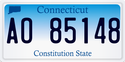 CT license plate AO85148