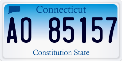 CT license plate AO85157