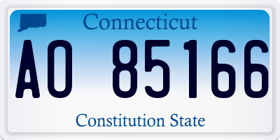 CT license plate AO85166