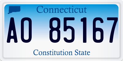 CT license plate AO85167