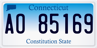 CT license plate AO85169