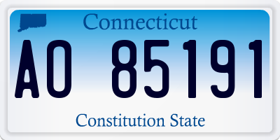 CT license plate AO85191
