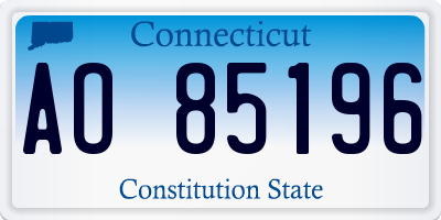 CT license plate AO85196