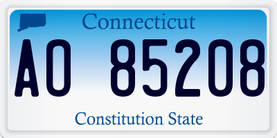 CT license plate AO85208
