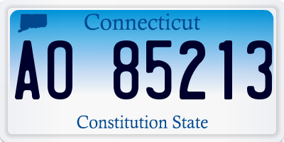 CT license plate AO85213