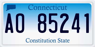 CT license plate AO85241
