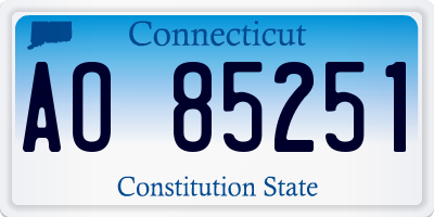 CT license plate AO85251