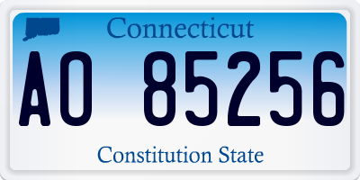CT license plate AO85256