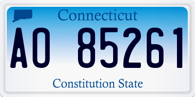 CT license plate AO85261