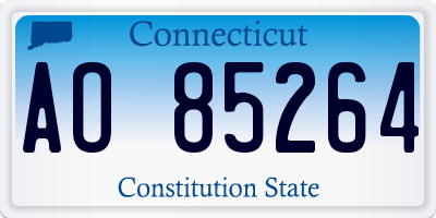 CT license plate AO85264