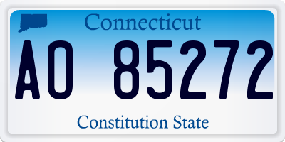 CT license plate AO85272