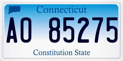 CT license plate AO85275
