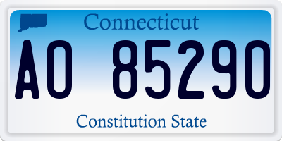 CT license plate AO85290