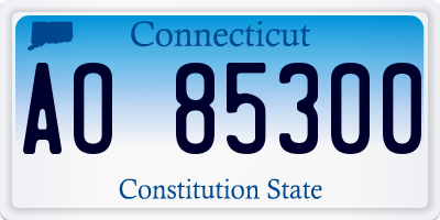 CT license plate AO85300