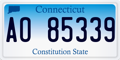 CT license plate AO85339