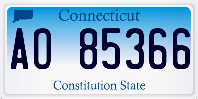 CT license plate AO85366