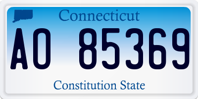 CT license plate AO85369